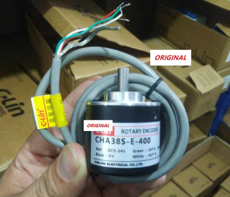 CHA38S-E-400 Tegangan Output Empat Kawat Rotary Encoder DC5V--24V Garis Panjang 2 Meter