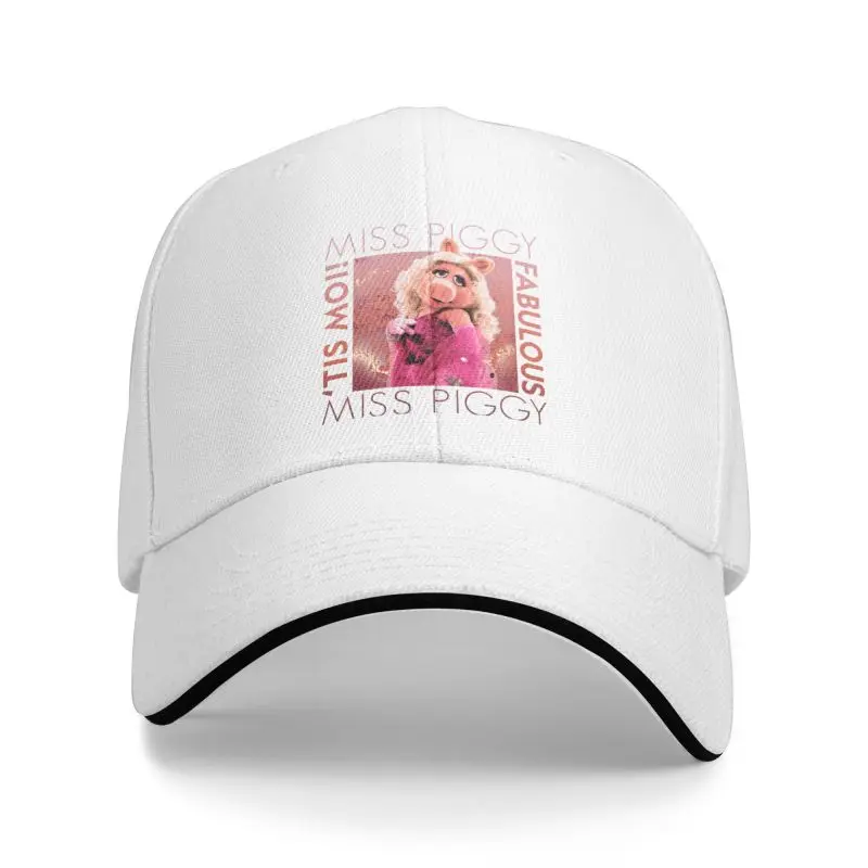 Custom Muppets Miss Piggy Fabulous Baseball Cap Outdoor Women Men's Adjustable Anime Cartoon Dad Hat