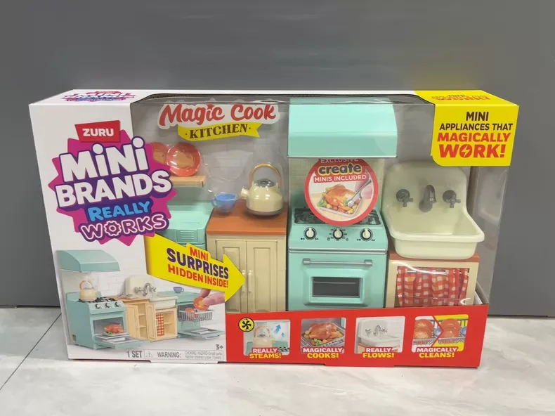 zuru-mini-brands-magic-miniature-kitchen-toy-set-simulation-roast-dinner-pretend-play-hands-on-decorative-desktop-ornament