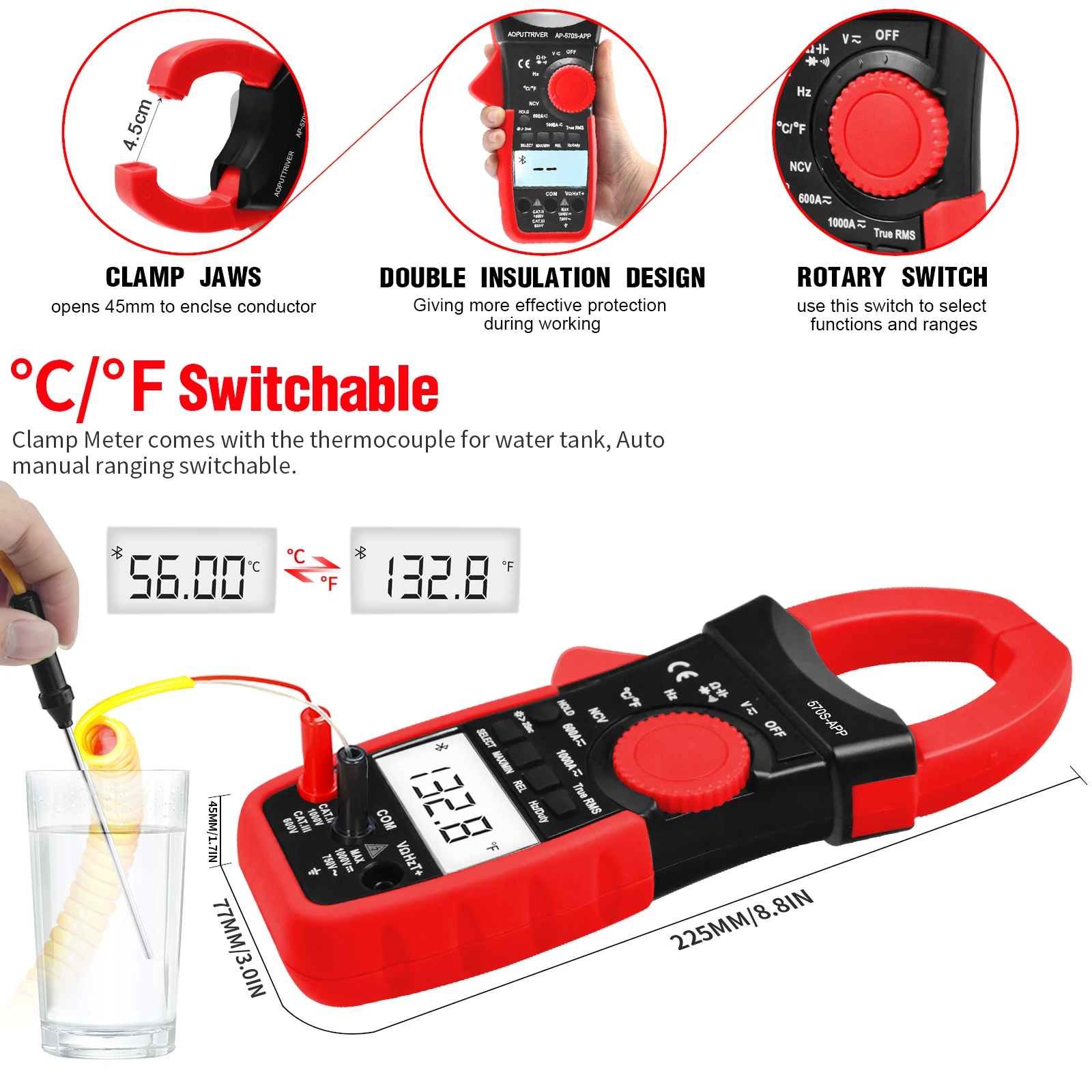 มัลติมิเตอร์แบบหนีบ HP-570S-AP - Multimeter Digital บทวิจารณ์และราคา