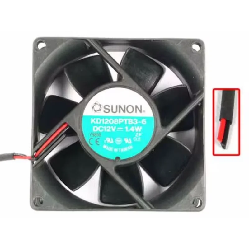 SUNON KD1208PTB3-6 DC 12V 1.4W 80x80x25mm 2-wire Server Cooling  Fan