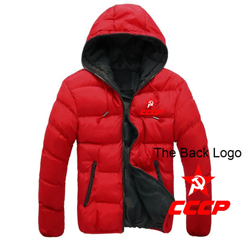 CCCP Russian 2024 New USSR Soviet Union Men Moscow Russia Spring Autumn Cotton Jacket Casual Hooded Comfortable Solid Color Tops