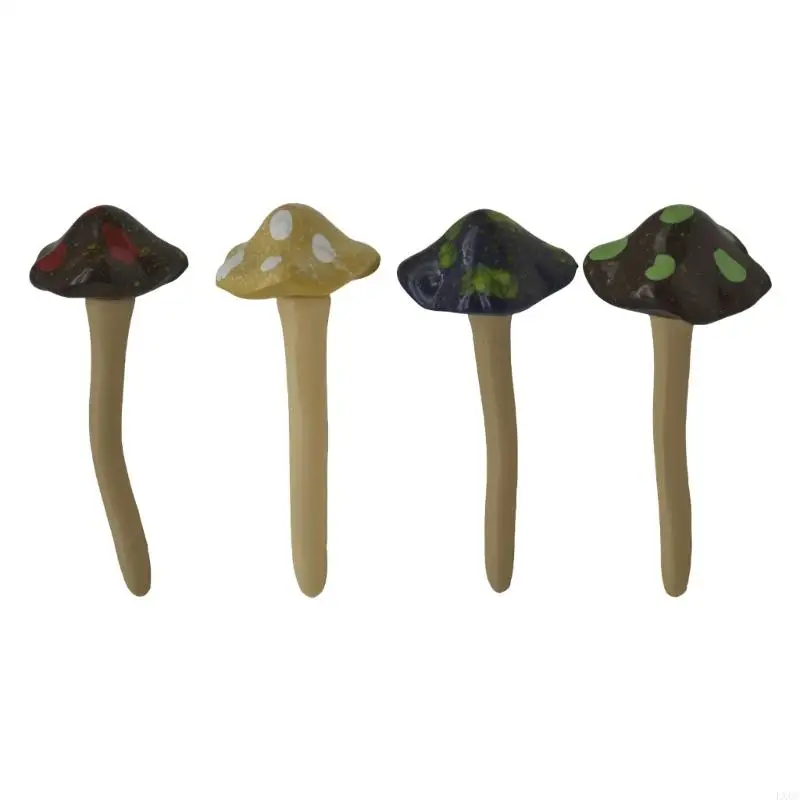 

LX0C Resin Mushrooms for Garden Small Mushroom Decors Mushroom Decorations Toadstool