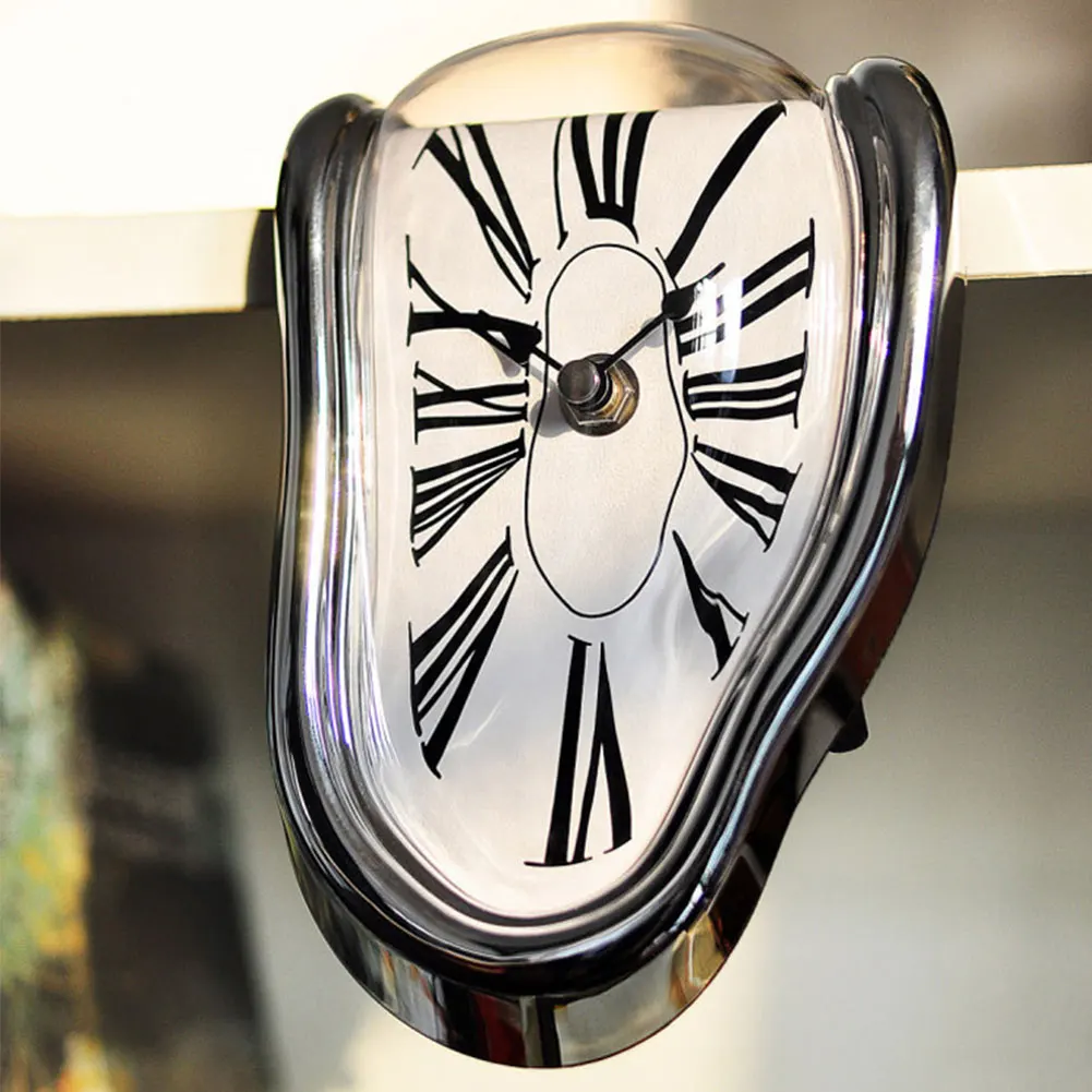 Creative Melting Clock Novel Surreal Melting Distorted Wall Clocks Surrealist Salvador Dali Style Wall Watch for Home Decor