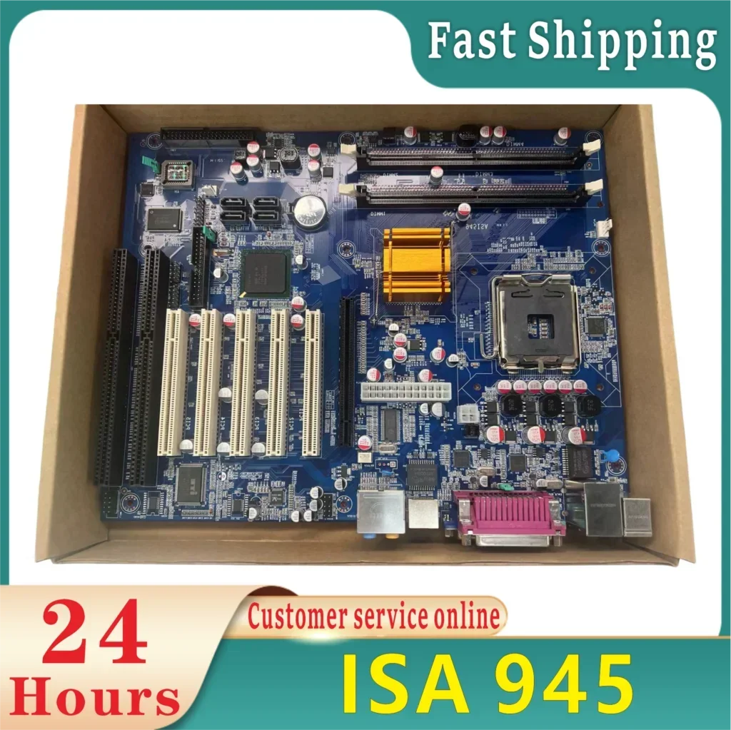 New 775-pin industrial motherboard with dual ISA 945 motherboard and dual gigabit Ethernet ports