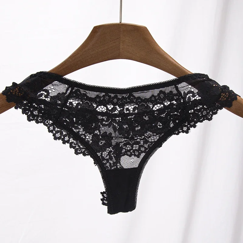 

Women Panties Sexy Underwear Black Lace Panties Lingerie Female Floral Lace Briefs Perspective Finetoo Design Ladies Pantys