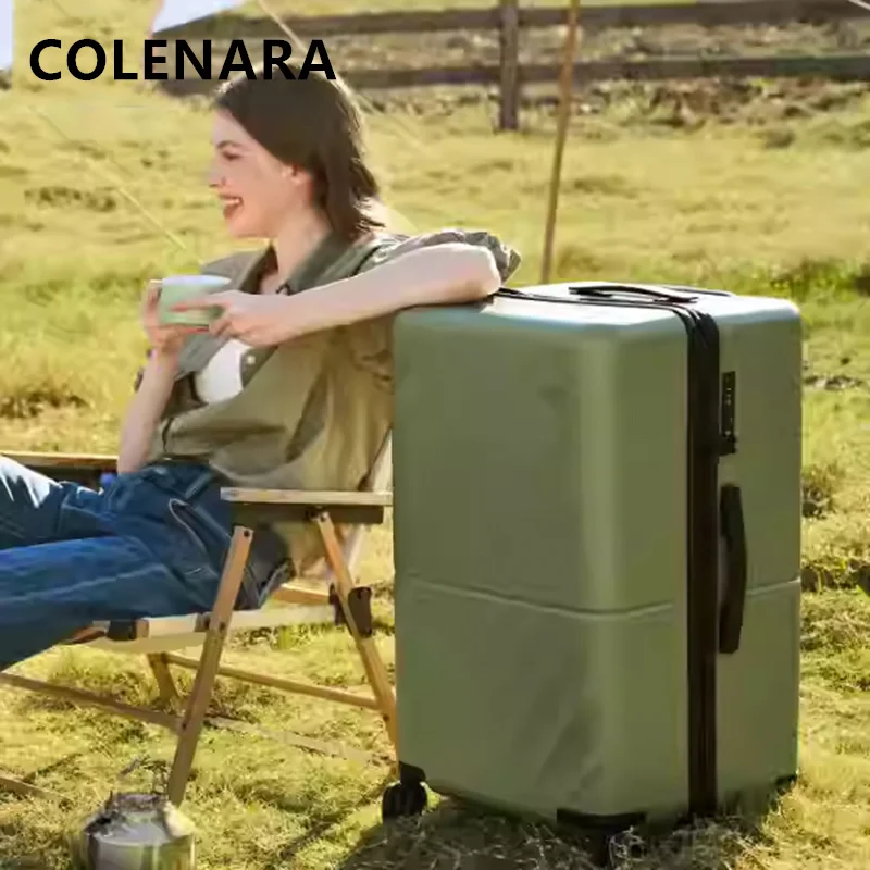 COLENARA 대용량 여행가방 ABS+PC 보딩 박스 남성용 트롤리 케이스 20인치 22인치 24인치 26인치 29인치 여성용 기내용 여행가방
