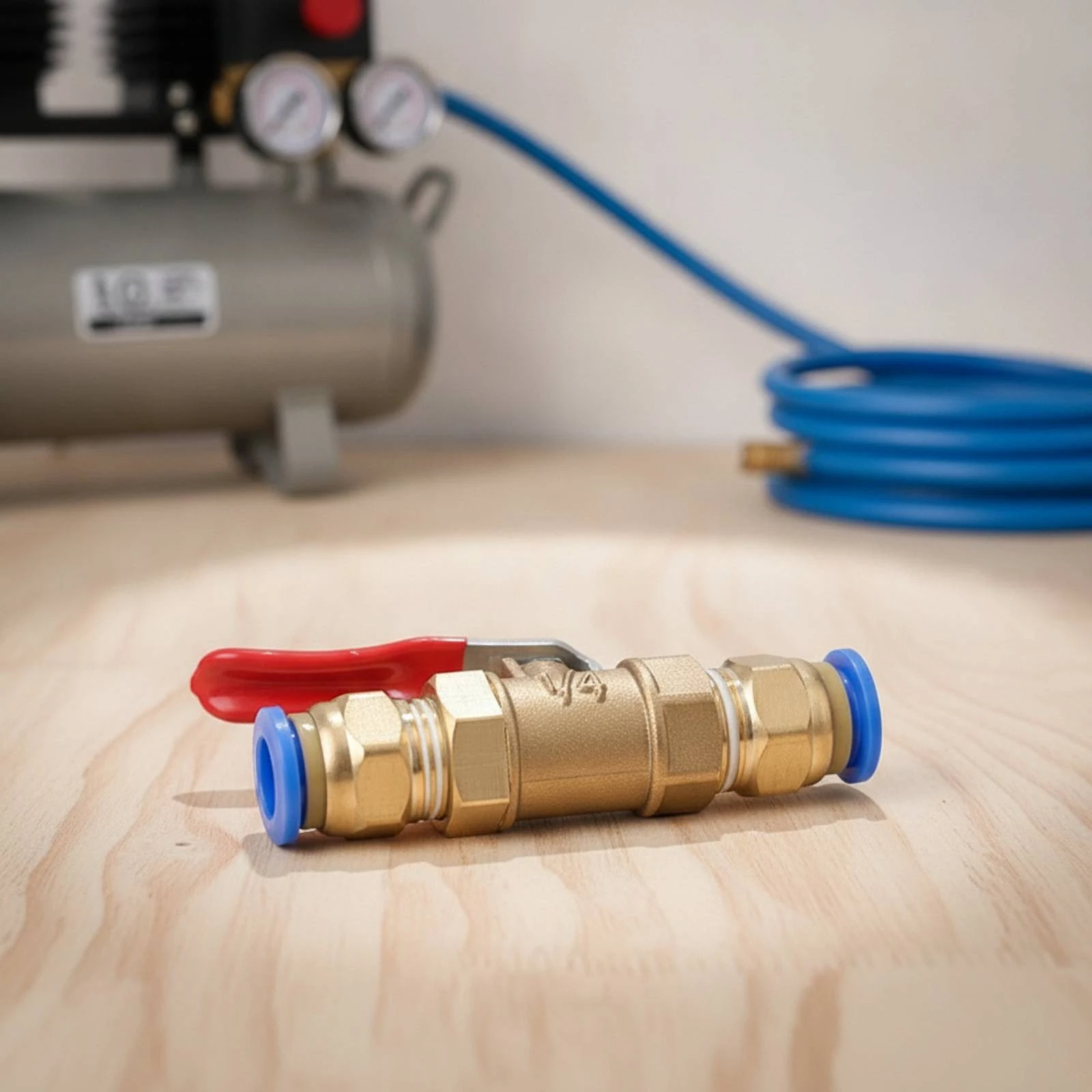 Pneumatic Ball Valve Sturdy Brass Ball Valve Air Hose Quick Plug Corrosion-Resistant Industrial for Compressor Setups, Workshop