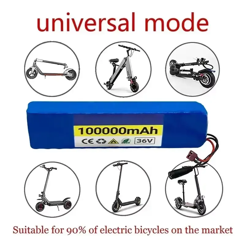 36V 20Ah 18650 Rechargeable Lithium Battery Pack 10S3P 1000W with BMS for Bicycle Scooter Battery Pack+Charger