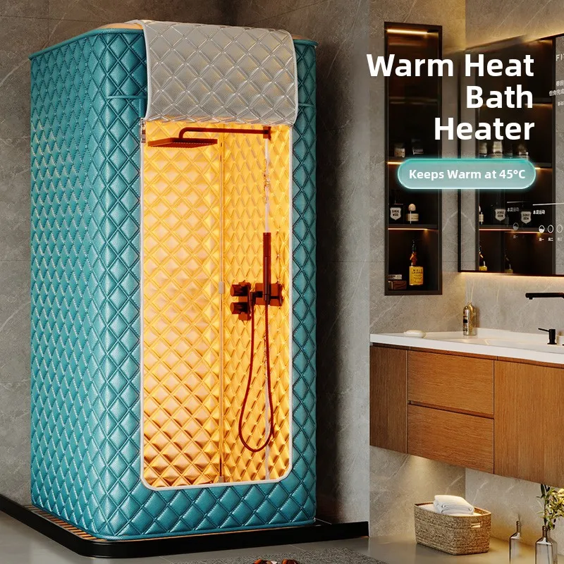 

Batoom ower Tent Waterproof Warmth Isolation Curtain Wet Dry Separation No Punching Required for Winter Use Bath Privacy