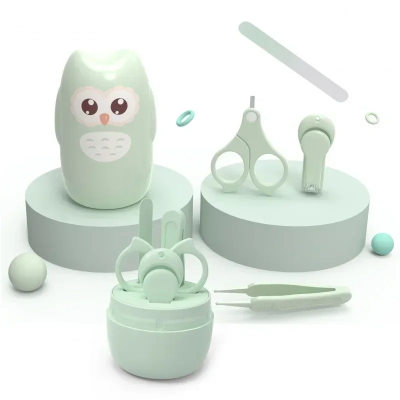 Strumento per la cura delle forbici per unghie del neonato pinzette per tagliaunghie portatile sicuro per bambini con scatola Kit per Manicure per bambini