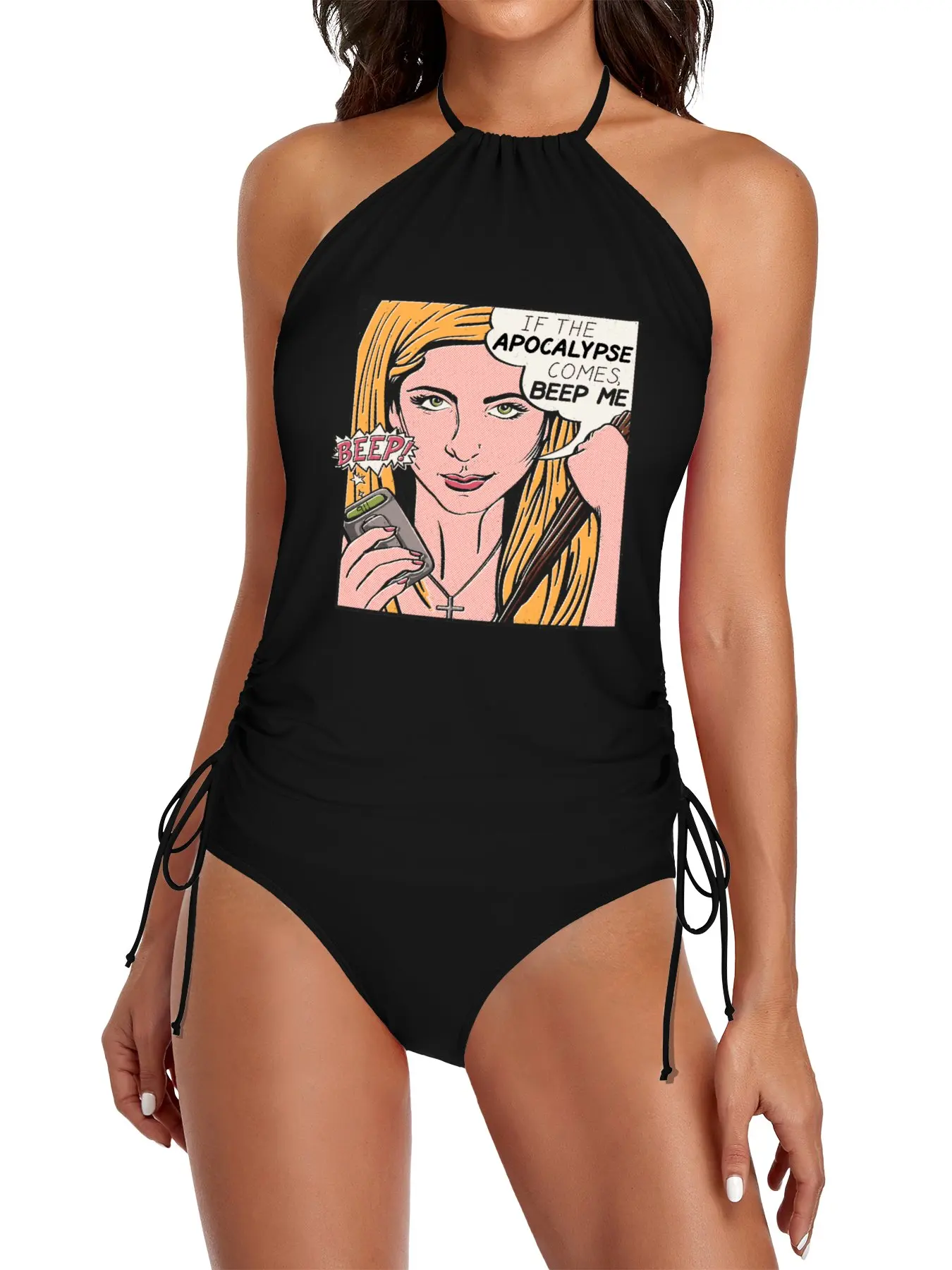 

Pop Art Slayer Split Swimsuit Set beach outfits beach wear 2025 Beachwear