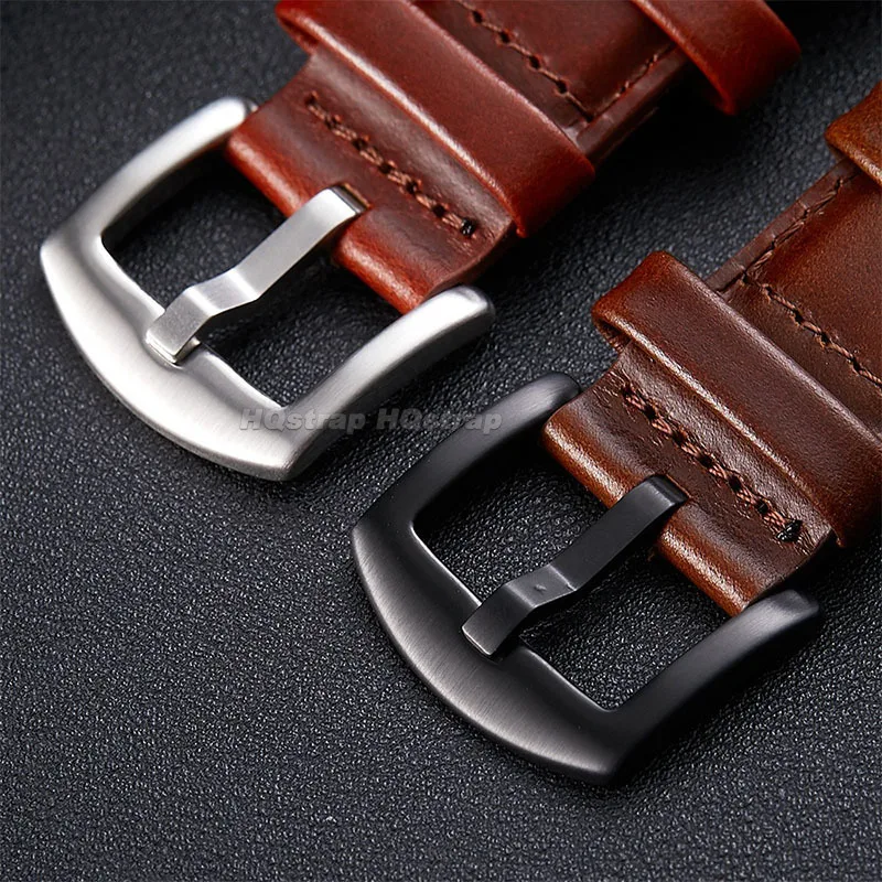 Solid Stainless Steel Buckle 18mm 20mm 22mm Metal Watch Strap Clasp Brushed Pin Button for Leather/silicone Bracelet Accessories