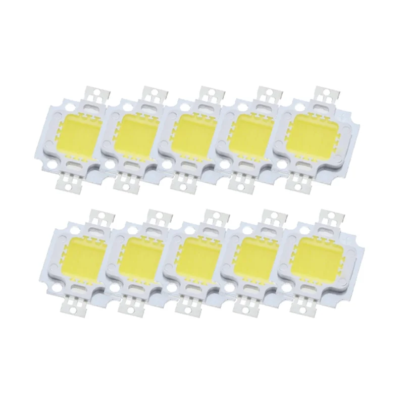 

AS60-10Pcs 10W LED Chip Bulb 10W Led Lamp Light White High Power For Flood Lamp
