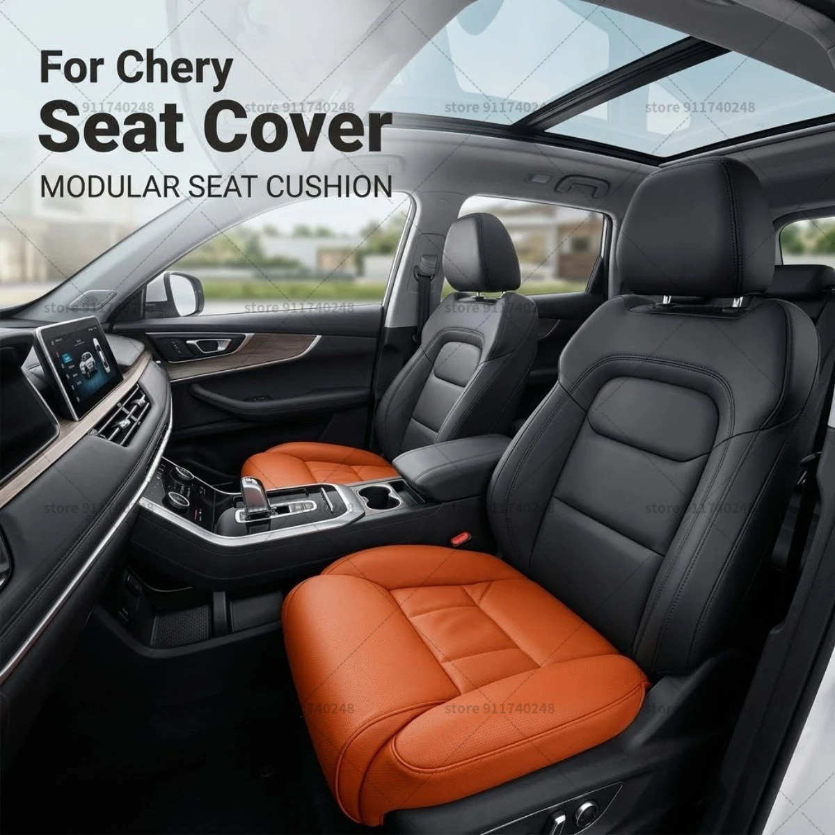 

Подушка-удлинитель для ног Chery, подушка для поддержки бедер, из пены с эффектом памяти, кожаная, аксессуар для салона автомобиля