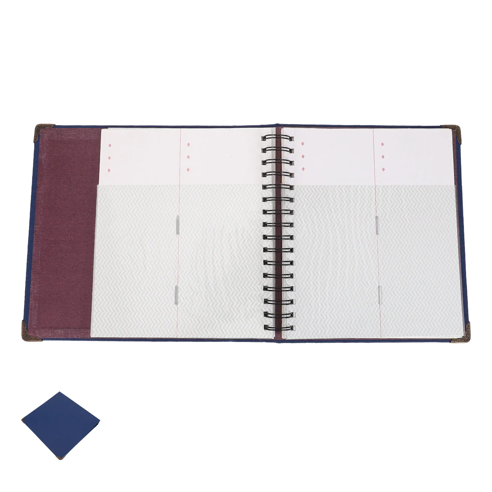 33-Page Ticket Memory Book Portable Album for Concert Movie Train Plane Tickets Stamp Collection Organizer Dark Blue Travel