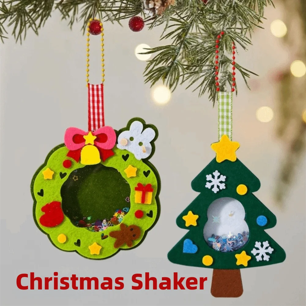 Criativo tecido não tecido presente de natal artesanal artesanato dos desenhos animados artesanal diy pingente criativo artesanato kit artesanato das crianças