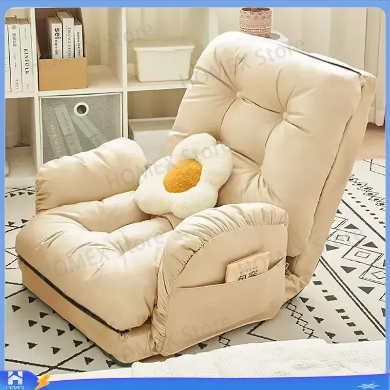 Folding Bed Single Recliner Chair Compressed Sofa Living Room Relax Armchair Rocking Chair for Adult Home Furniture