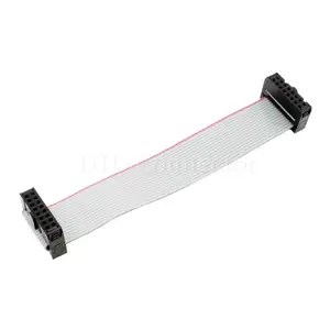 2 2.54mm Pitch FC 6 8 10 12 14 16 18 20 24 26 30 34 40 50 60 64 Pin Gray Flat Ribbon Data Cable 10CM 20CM 30CM 40CM 50CM