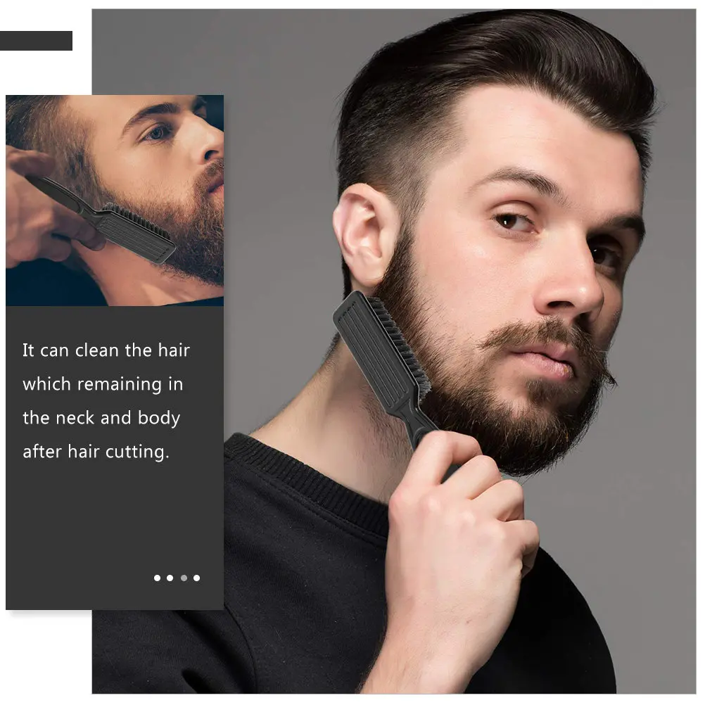 4Pcs Neck Duster Hair Cleaning Brush ABS Handle Portable Shredded Hair Brush Lightweight Barber Shop Essential