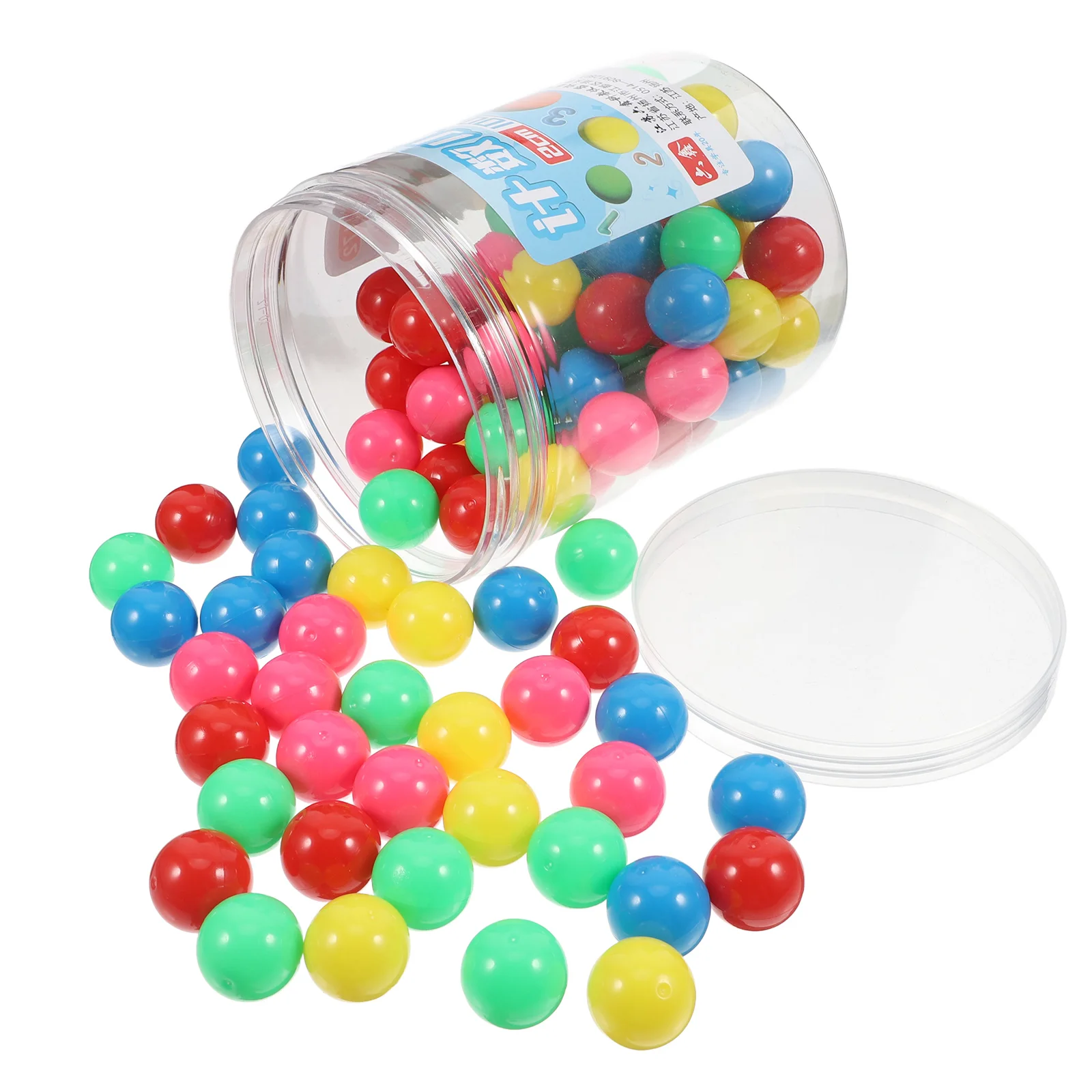 100 Pcs Counting Balls Chinese Checkers Marbles Automatic Colored Round Capsules