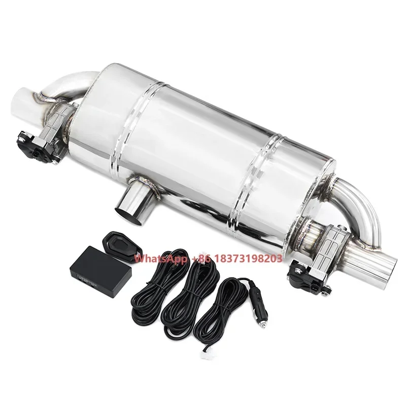 

SYPES Car Universal 2 2.5 3 Inch 63 76mm Valved Mufflers Vacuum Electronic Exhaust Pipes Tip Muffler Sound