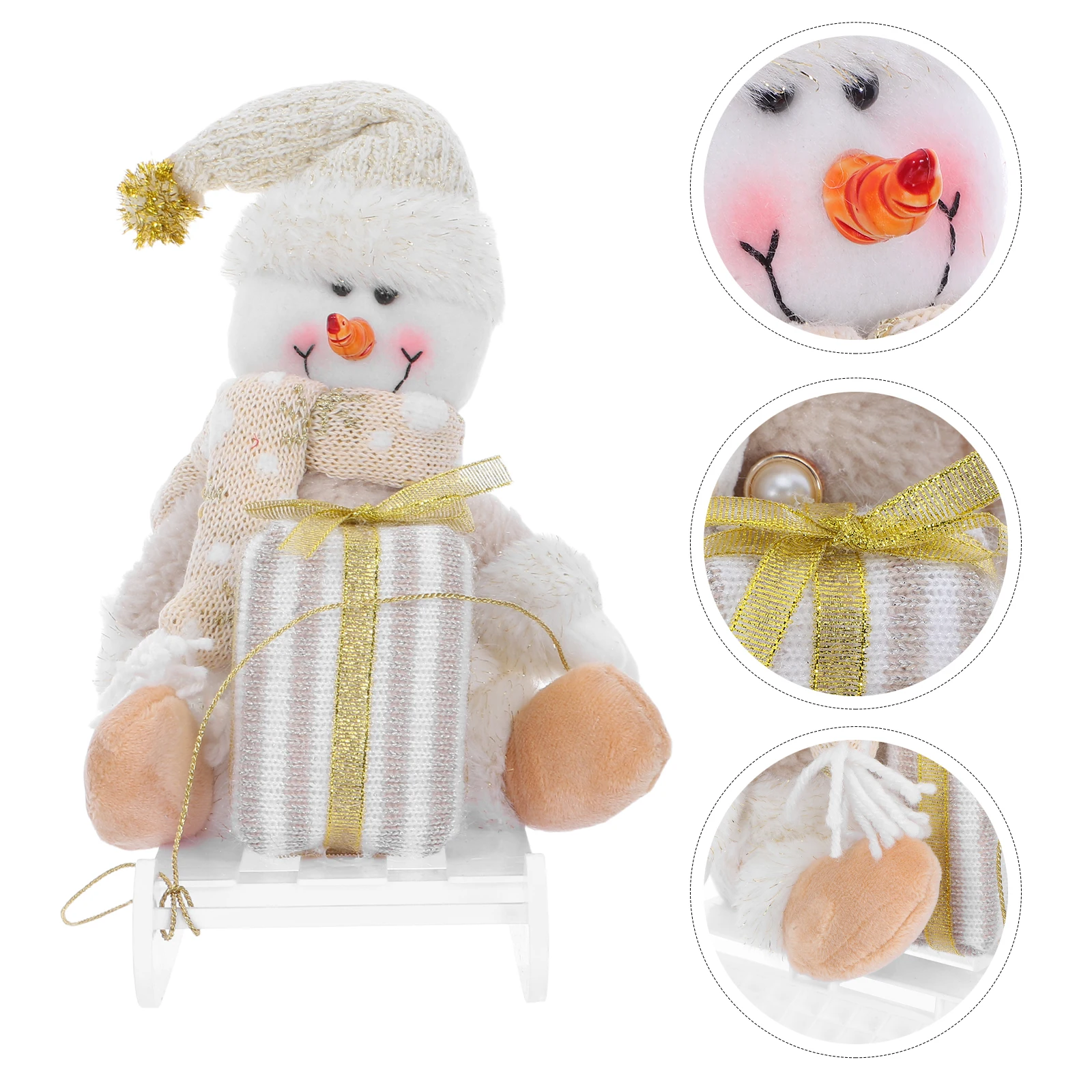 

Christmas Decoration Home Snowman Ornament Stuffed Sled Party Supplies