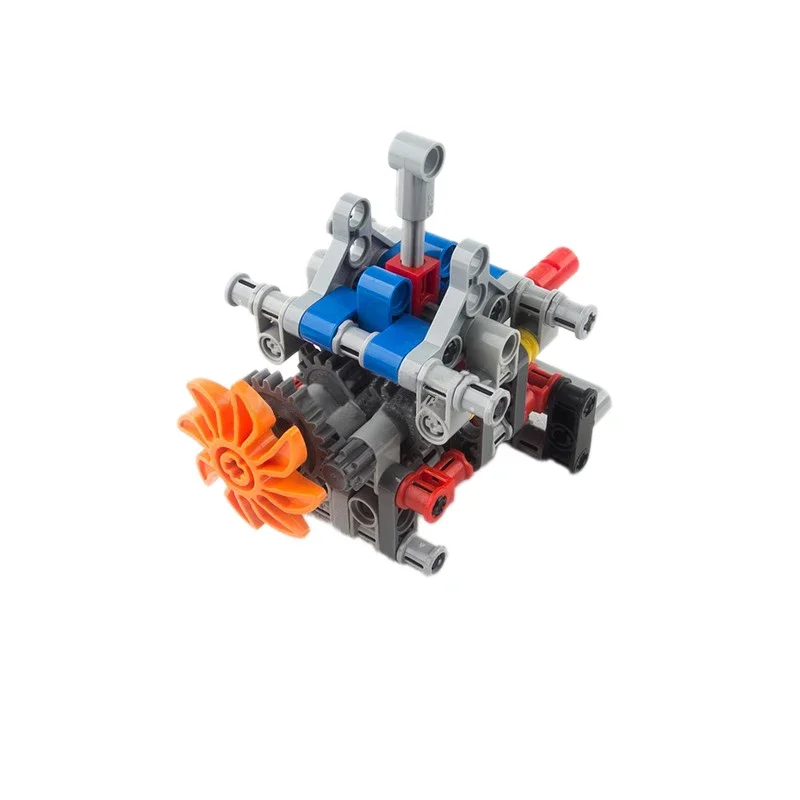 نسخة مبسطة MOC بنة لغز الجسيمات الصغيرة 4-سرعة علبة التروس نموذج الطوب مجموعة لتقوم بها بنفسك أجزاء اللعب مصانع