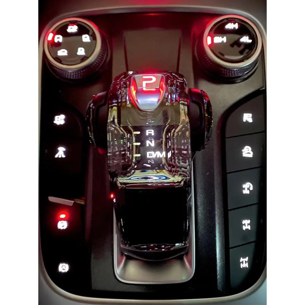 For Great Wall Tank 300 Car Crystal Handle Gear Shift Knob with LED Light Interior Moulding Decoration Handbrake Cover