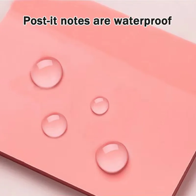 ملاحظات لاصقة شفافة ملونة صديقة لإعادة الاستخدام مقاومة للماء ذات قيمة عالية، ملاحظات لاصقة قوية بسيطة متعددة الألوان اختيارية