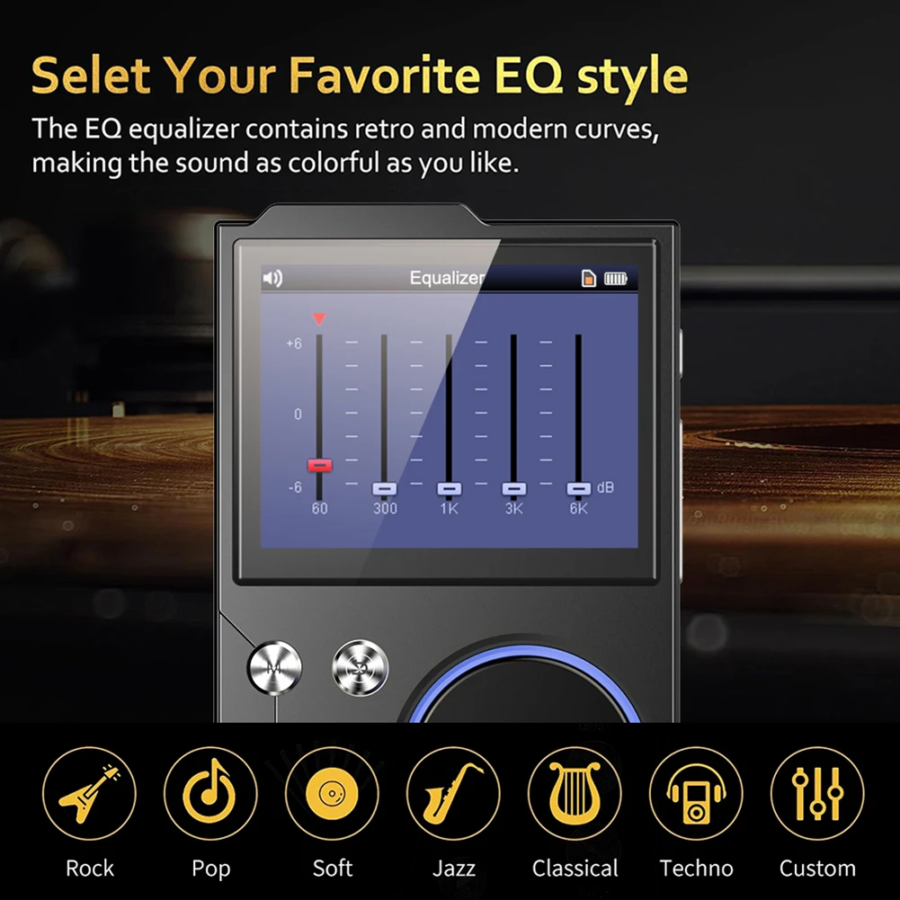 Reproductor de MP3 HiFi, reproductor de música de Audio Digital DSD sin pérdidas, reproductor de música Digital, reproductor de Audio HiFi sin pérdidas, compatible con hasta 256GB