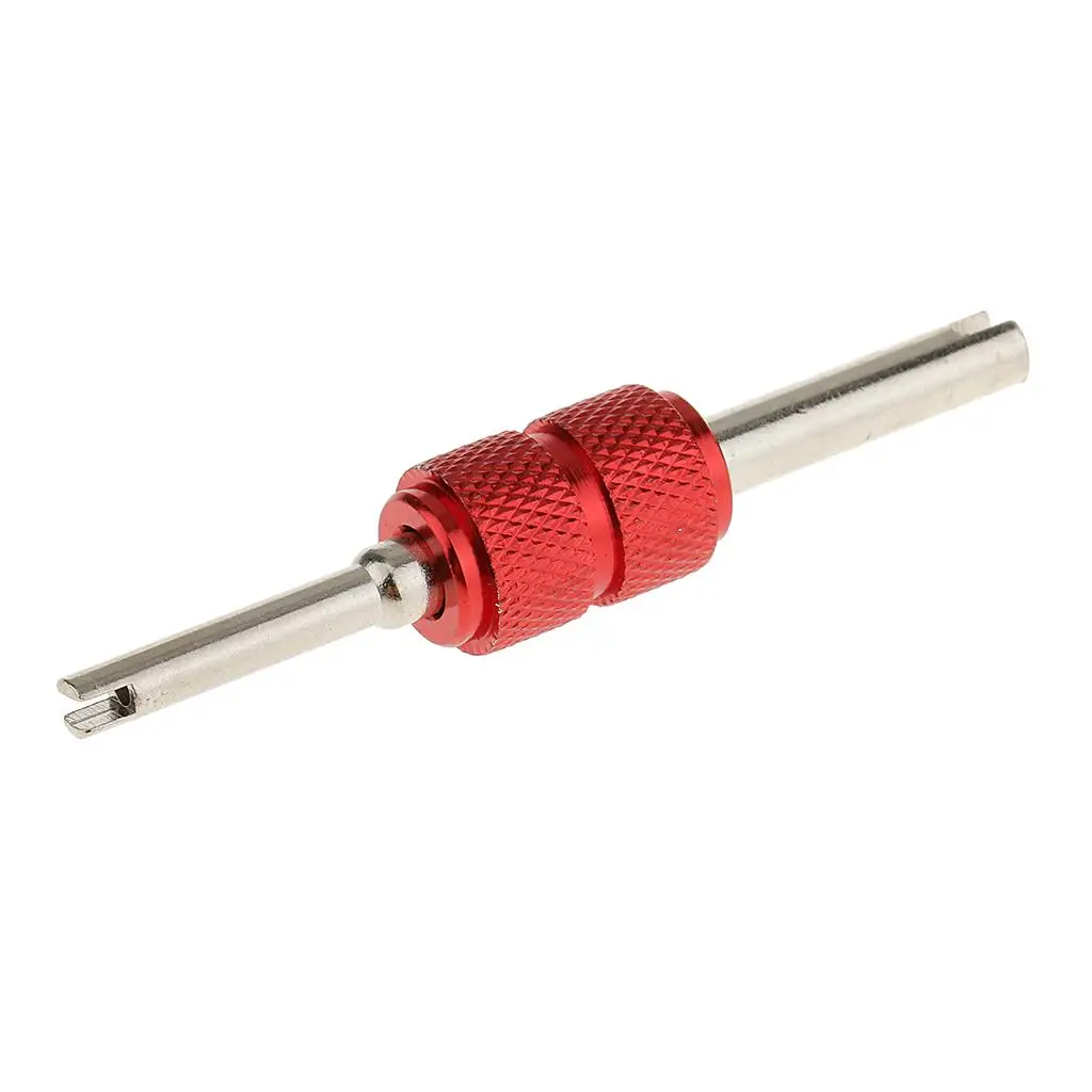 Tire Valve Core Remover Bright Red Double Head Metal Repair Wrench for Car Truck Standard Valve Tools