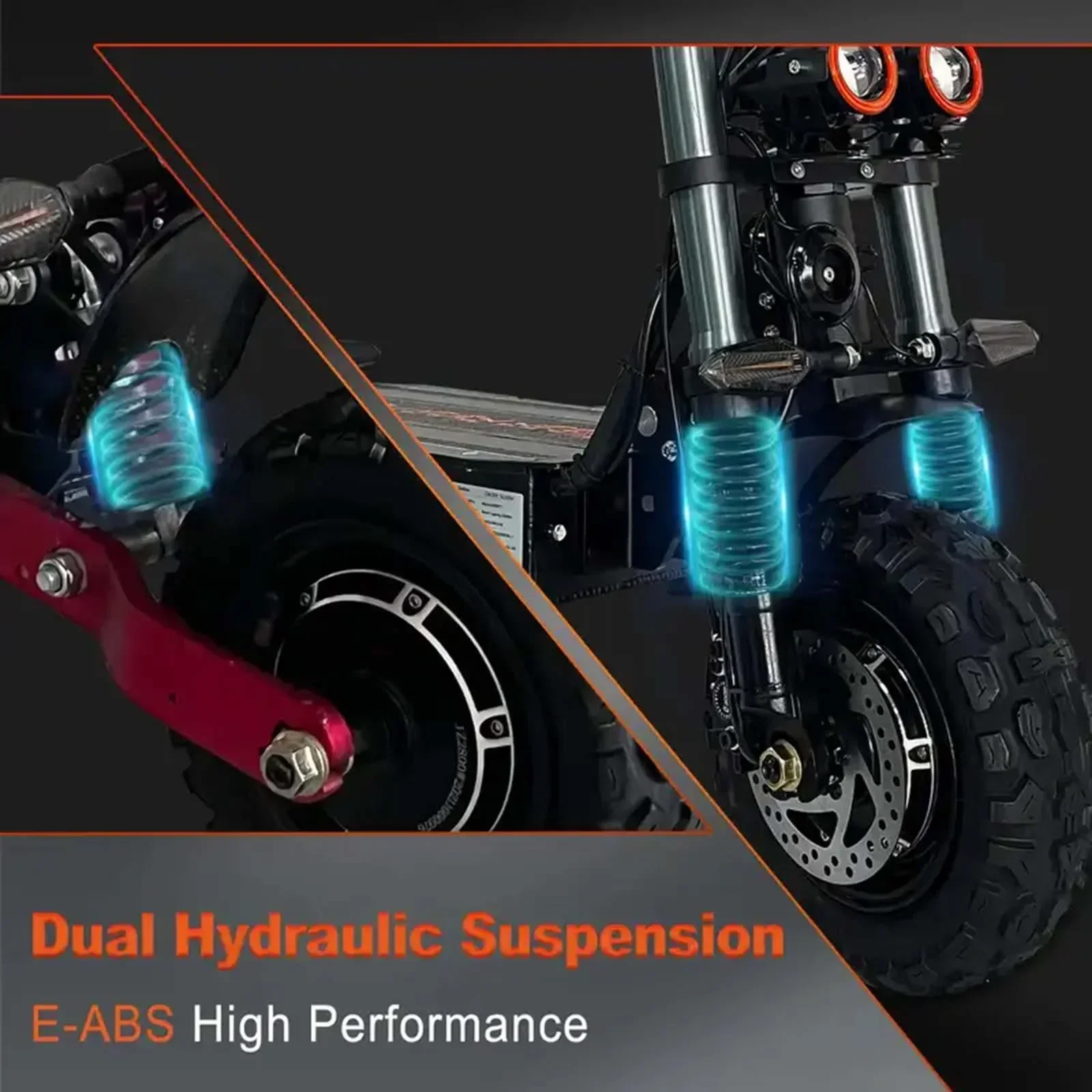 electric scooter  S3 6000w 60v 38ah  dual motor removable seat hydraulic shock absorption 11 inch off-road tyre escooter