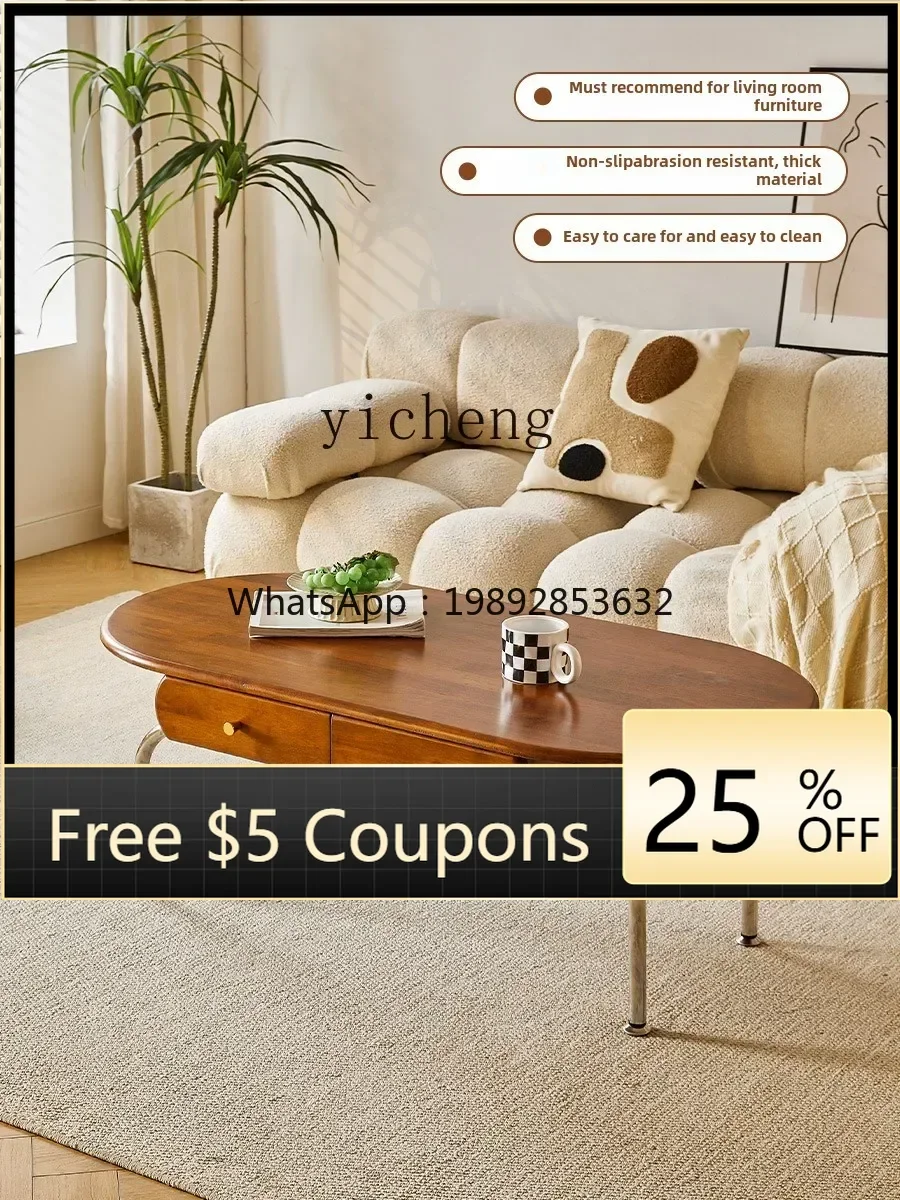 

TT French retro coffee table TV cabinet household living room medieval oval tea table