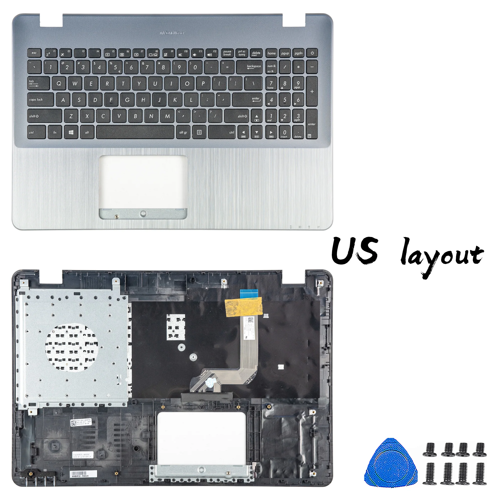 New Cover For X542 X542U X542UR X542BA R542UA A580 F580 FL8000U LCD Back Cover Front Bezel Palmrest with Keyboard Bottom