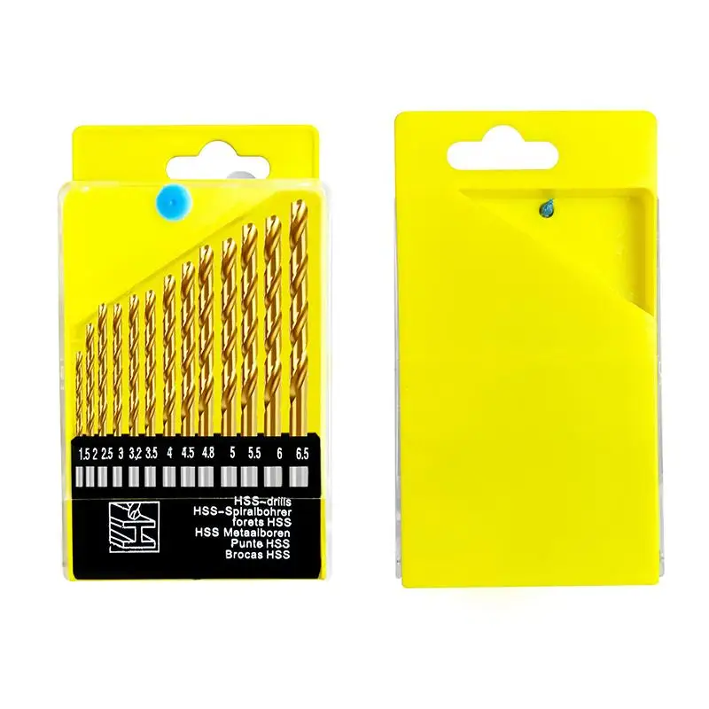 

[YOUU]13Pcs 1.5mm-6.5mm Twists Drill Bit Set Metric Drill Kit Woodworking Metal Bit Tools For Ceramic Tile Glass Marble Concrete