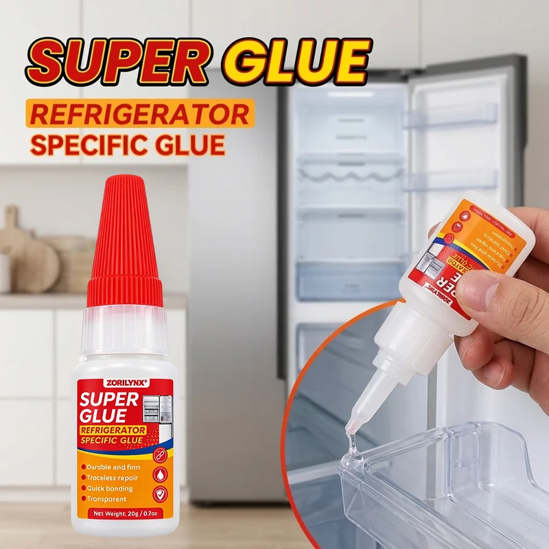 Refrigerator Repair Glue Cold Resistant Clear Adhesive for Fridge Door Seal Shelf Drawer Crack Fixing Liquid 30g - ZORILYNX