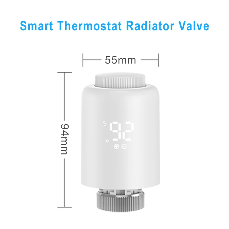 ZigBee Tuya Smart Radiator Actuator TRV Thermostatic Radiator Valve Temperature Controller Voice Control Via Alexa Google Home