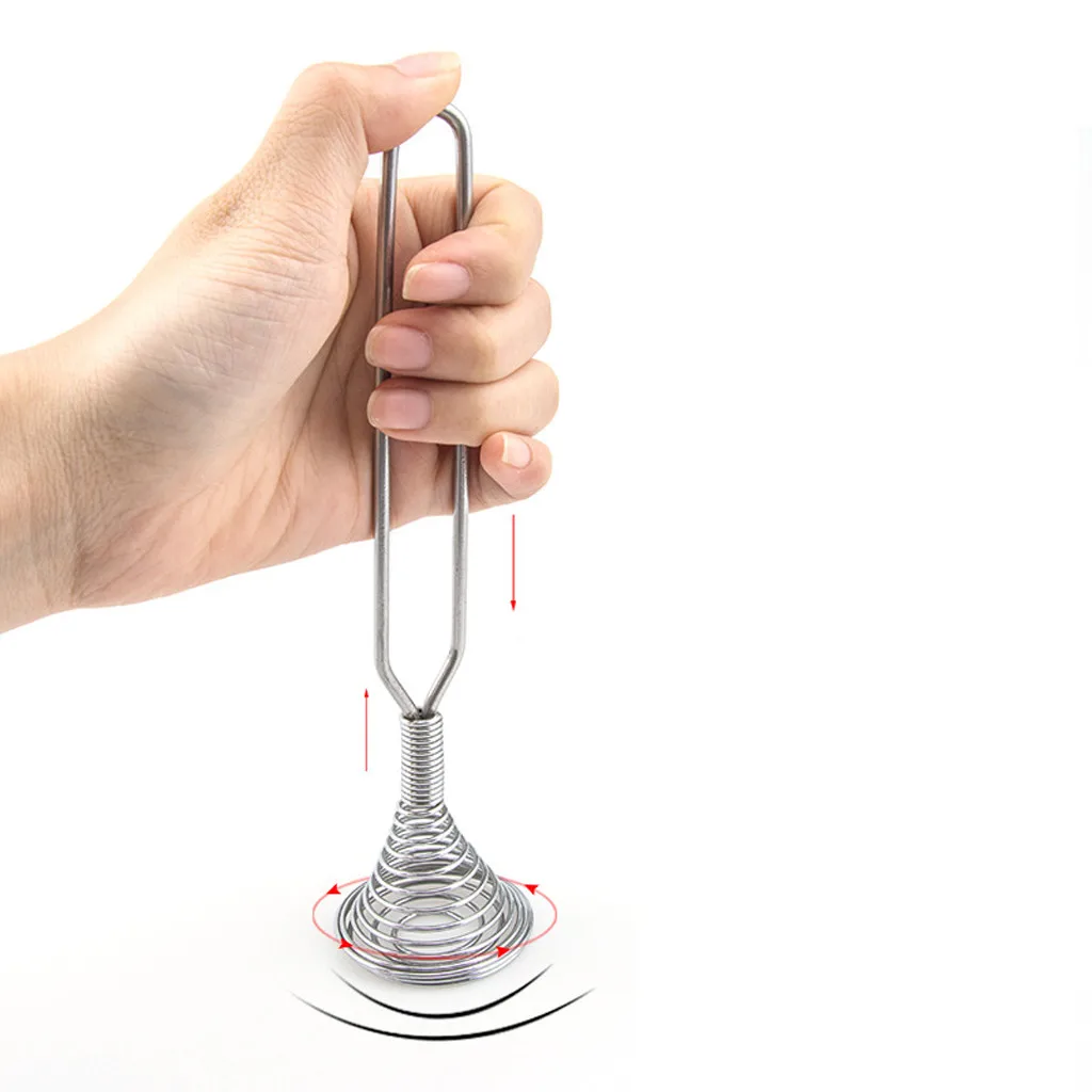 Household Press Whisk Stainless Steel Rotating Egg Beater Handheld Cream Mixer Baking Tools Kitchen Supplies