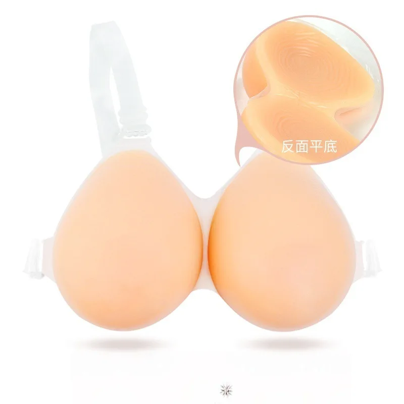 False Chest Drag Silicone Breast Implants Female Live Streaming Host Fake Chest Simulation Matte Real Silicone Chest Pad Thick