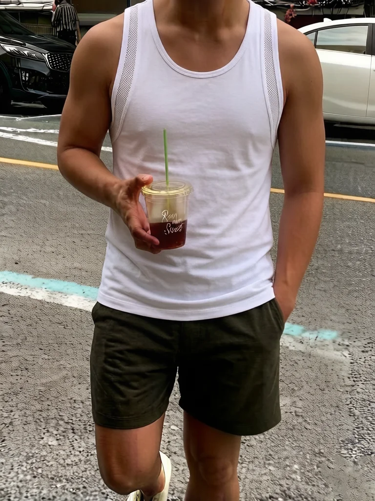 Sommer Gym Cool Herren T-Shirt Laufgeeignet Jugendliche Oberteile Locker Schwimmen Strand Kleidung High Street Casual Alltags-Tanktop Unisex