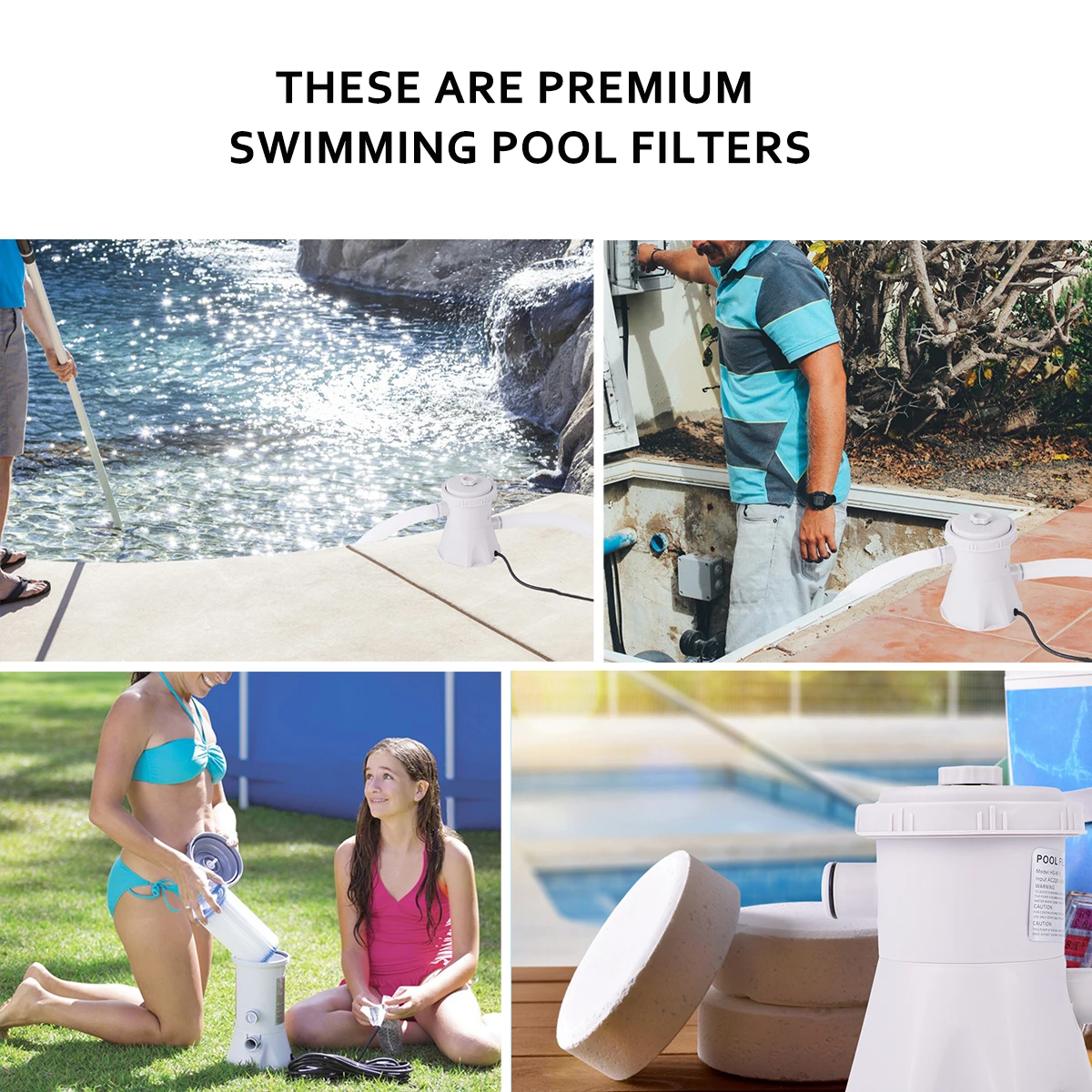 

1pc 300W Swimming Pool Filter Pump Ergonomic Design Electric Pool Cleaner Circulation Water Pump For Above Ground Pools