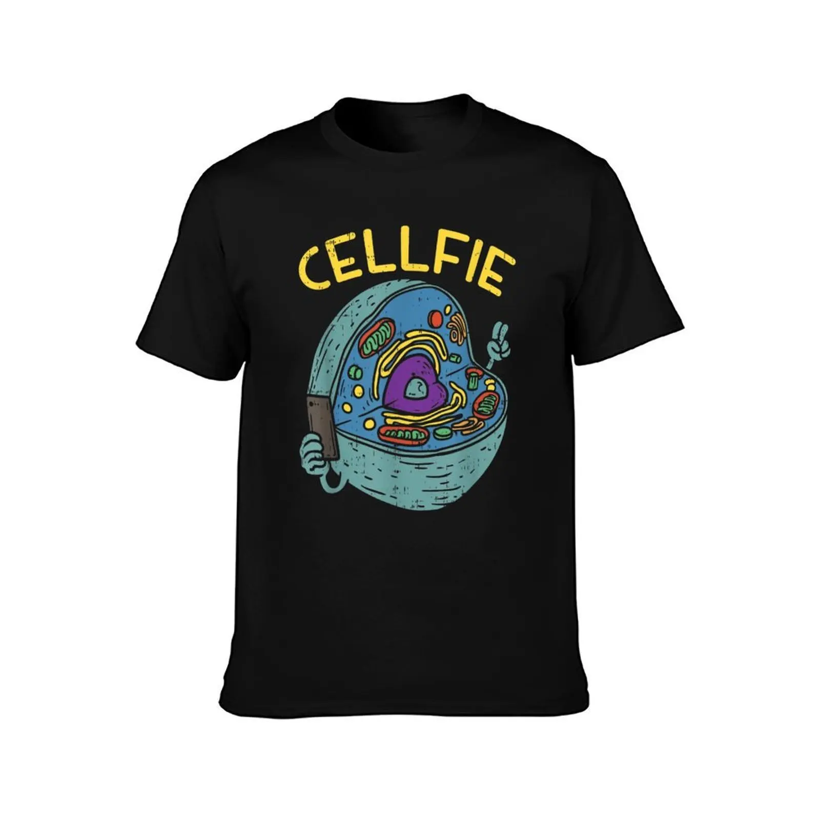Cell Fie Funny Science Biology Teacher Biologist T-Shirt, Summer Casual Cotton Tee, Oversized Streetwear Tops, Unisex Men Women