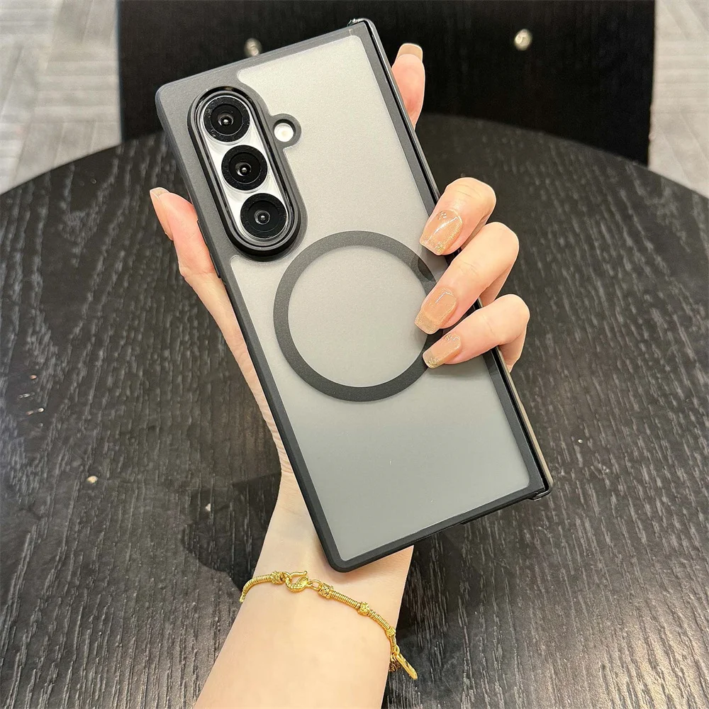 Fold8 Hülle für Magsafe Magnetische Matte Handyhülle für Samsung Galaxy Z Fold 7 8 5G Ultra Transparente Scharnierschutzabdeckung – Detail 14