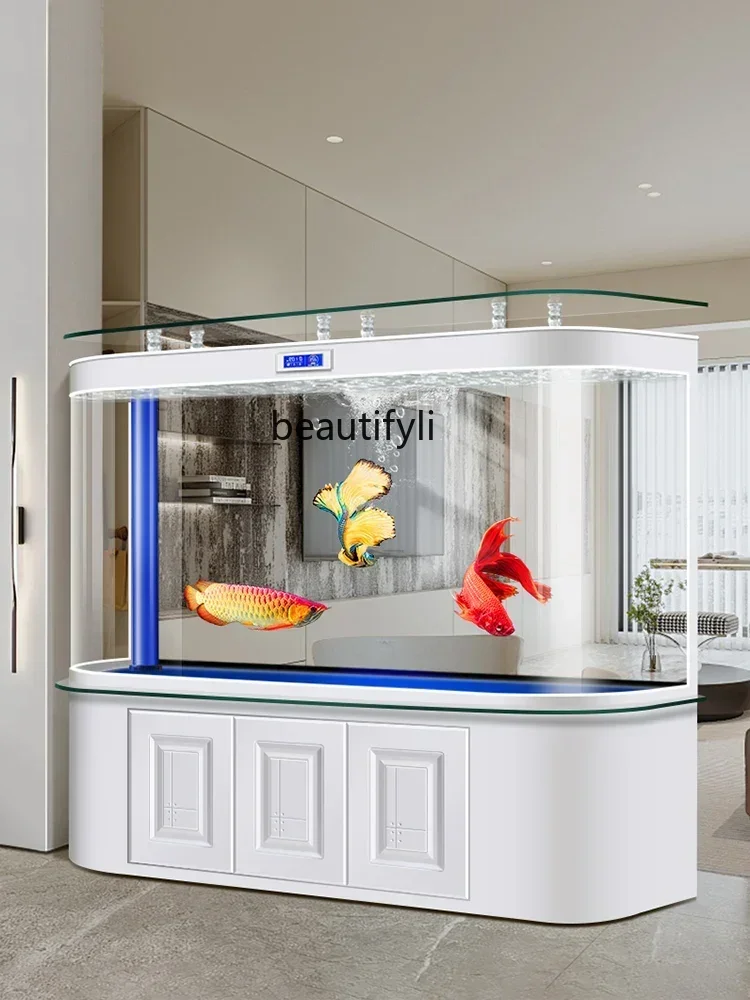 X Living Room Large Double Circle Wall Bottom Filter Ecological Aquarium Intelligent Fish Globe Change Water