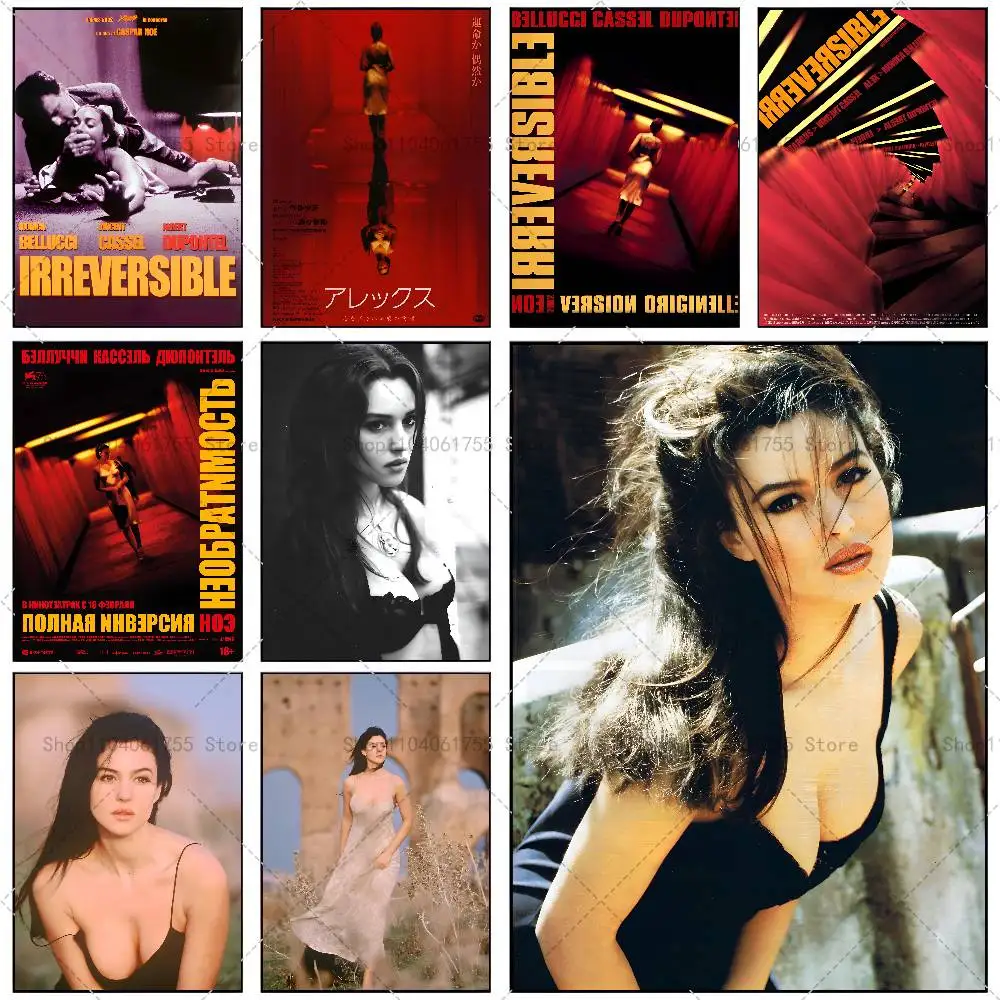 Monica Bellucci 2002 Movie Irreversible Poster Self-adhesive Art Waterproof Paper Sticker Coffee House Bar Room Wall Decor