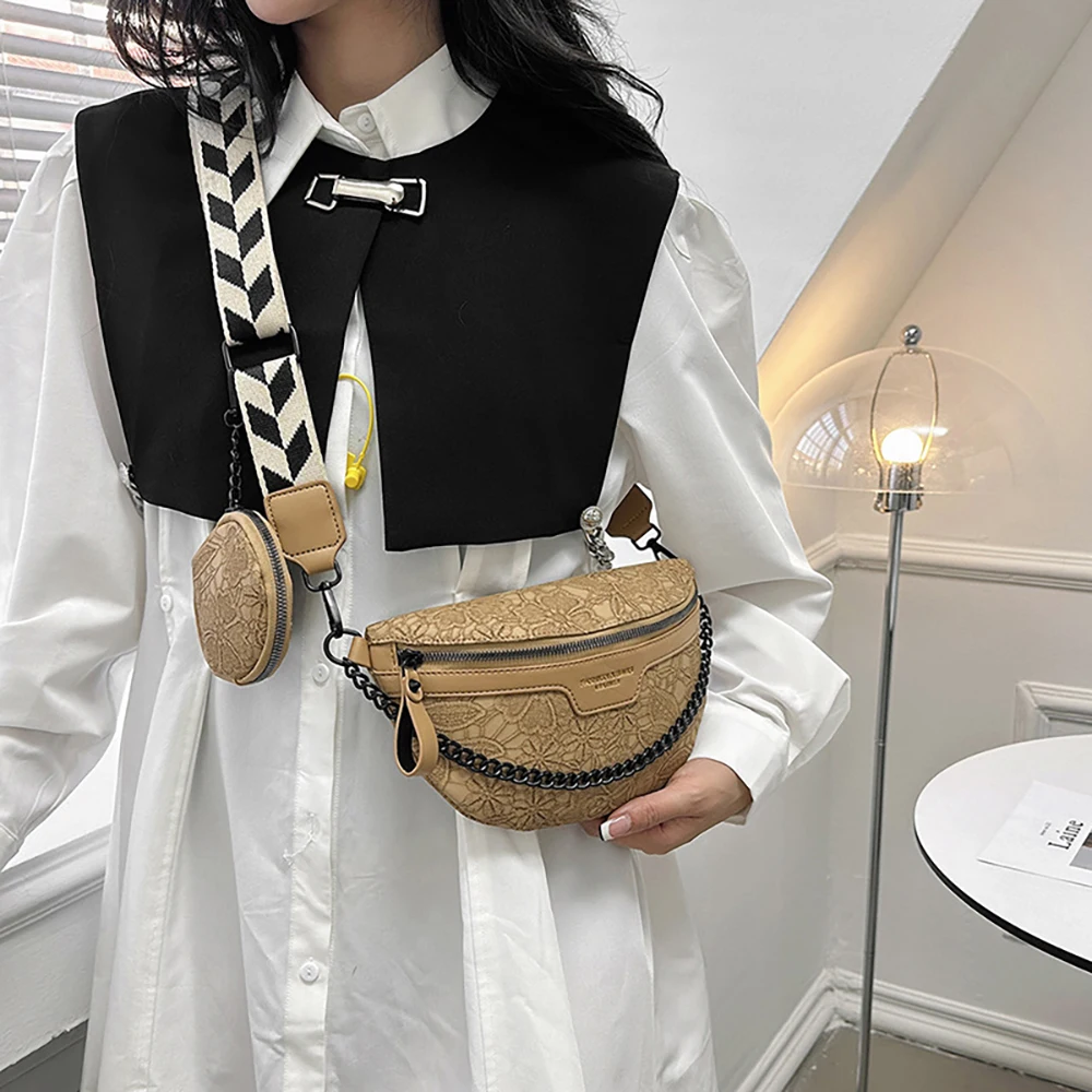 Woman Shoulder Crossbody Bag Chest Pack Fashion Female Chest Bag Designer Handbag Waist Bags For Women With Coin Purses