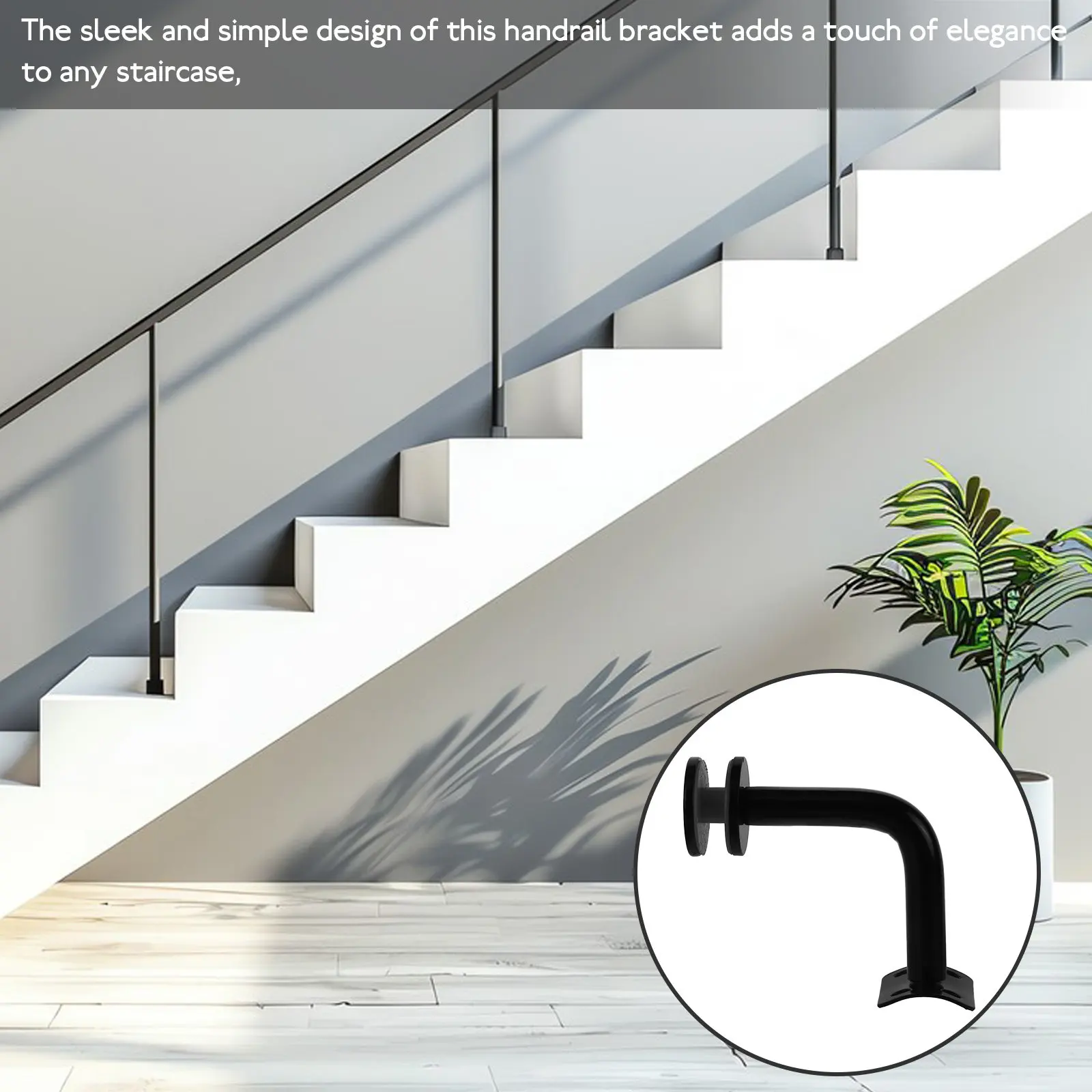 Modern Stainless Steel Handrail Bracket Elegant Minimalist Design Compatible with All Stair Types Staircase Handrail Support