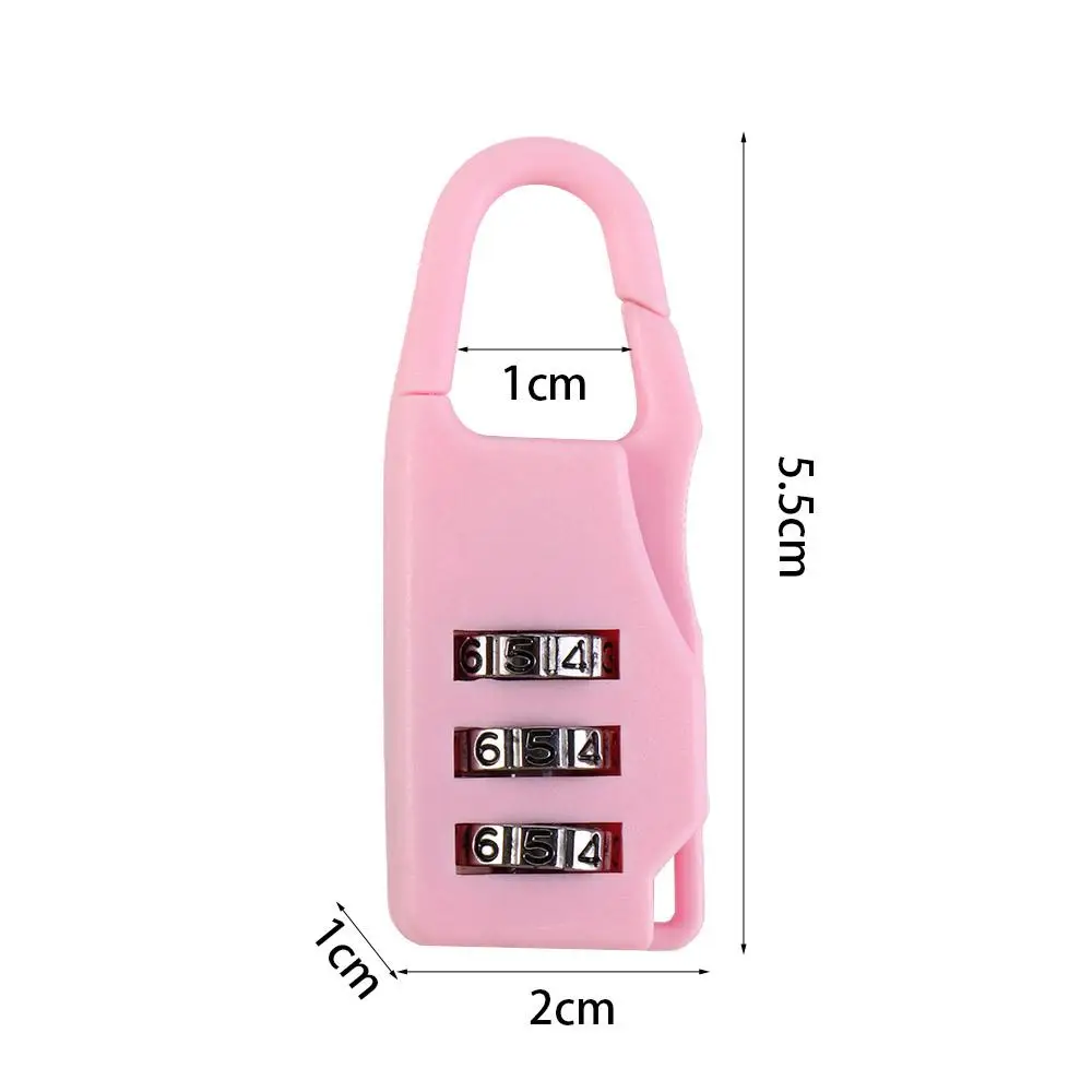 กุญแจล็อคกระเป๋าเดินทางแบบตั้งรหัส 3 หลัก ทำจากพลาสติก