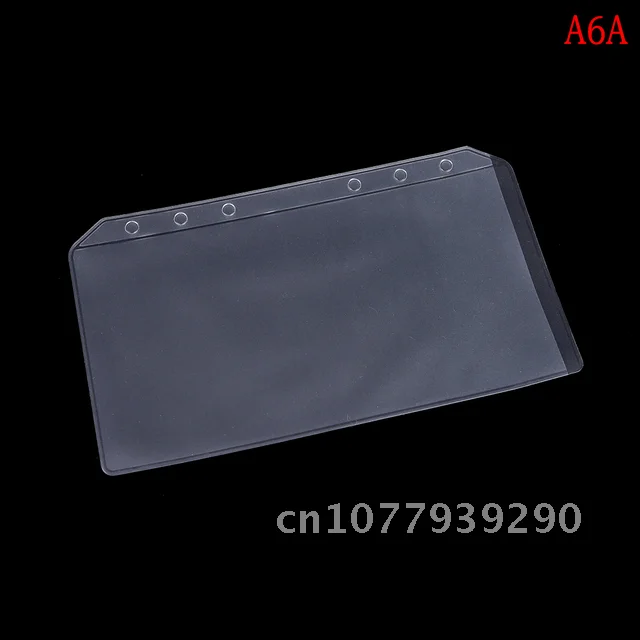 1pc A5/A6 PVC Transparent Zip Lock Envelope for 6 Holes Binder Pocket Refill Organiser Stationery